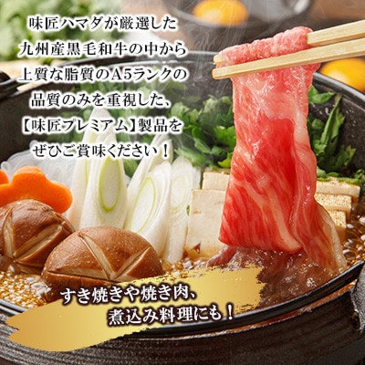 【毎月定期便】【A5限定!!】九州産黒毛和牛 肩ローススライス約900g 300g×3パック全3回