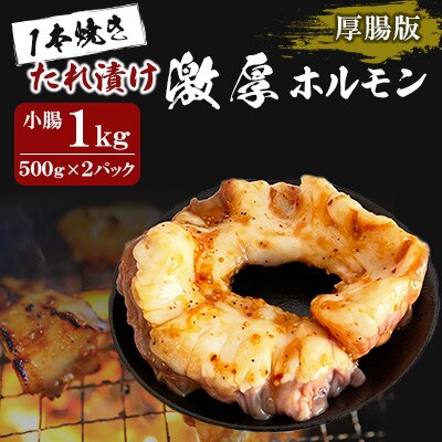 1本焼き たれ漬け激厚ホルモン 厚腸版(500g×2パック)1kg