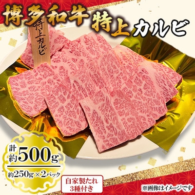 博多和牛特上カルビ500g(250g×2パック)
