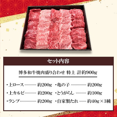 博多和牛 焼肉盛り合わせ 特上(北九州市)