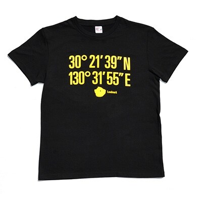 屋久島Tシャツ(XL)　縄文杉(緯度・経度)　黒