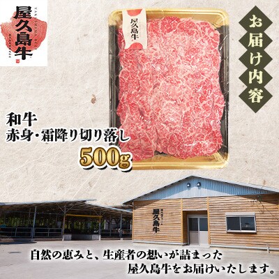 【屋久島牛】和牛赤身・霜降り切り落し(屋久島町)