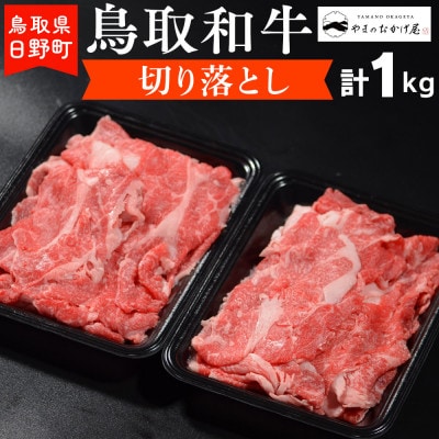 鳥取和牛 切り落とし(2パック:計1kg)【やまのおかげ屋】HN015-001(トレー)