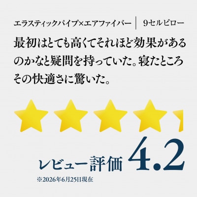 (エアウィーヴグループ) ロフテー 「9セルピロー エラスティックパイプ×エアファイバー」4号