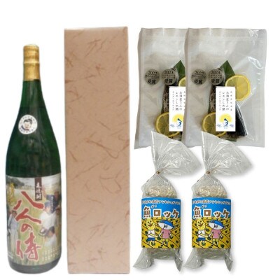 本格麦焼酎1.8Lと しめ鯖・魚ロッケセット(E-4)【複数個口で配送】