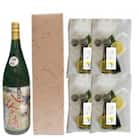 本格麦焼酎1.8Lと レモンしめ鯖4パックセット(B-4)【複数個口で配送】