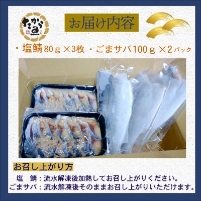 鷹島のうまか塩鯖&とろける旨味と食感のごまサバセット