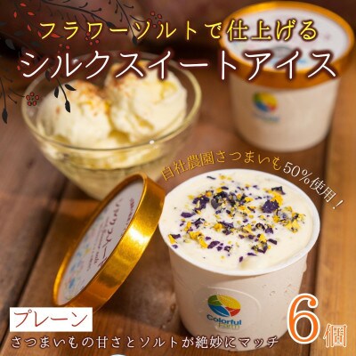 カラフルファームのさつまいも50%使用フラワーソルトで仕上げるシルクスイートアイス プレーン6個