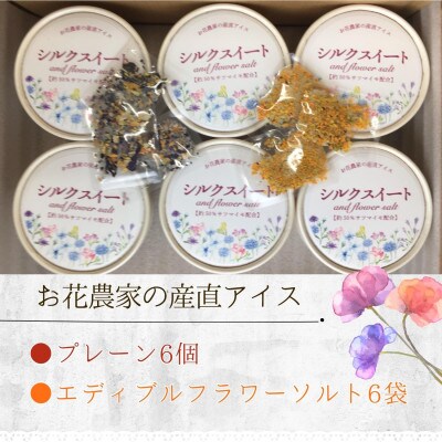カラフルファームのさつまいも50%使用フラワーソルトで仕上げるシルクスイートアイス プレーン6個