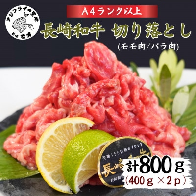 長崎和牛A4ランク以上 切落し 400g×2パック