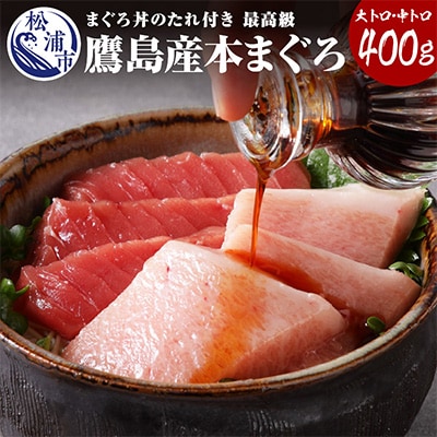 鷹島産本まぐろ　大中合わせて400g　まぐろ丼のタレ付き