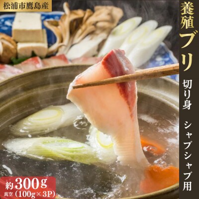 養殖ブリ 【切り身シャブシャブ用】(100g入り×3パック)
