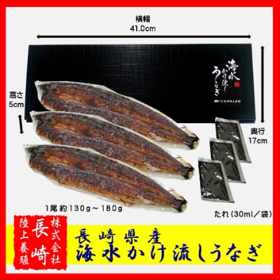 数量限定!海水かけ流しうなぎ蒲焼3尾