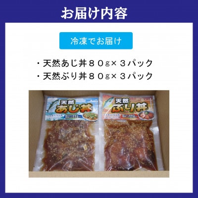 海鮮漬け丼セット各3パック