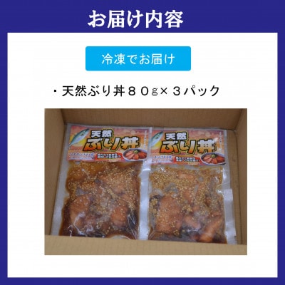 海鮮漬け丼セット 天然ぶり丼3パック