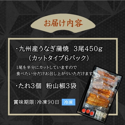 天保年間創業　祖川真兵衛総本家　鶴屋の炭火焼　九州産うなぎ蒲焼3尾