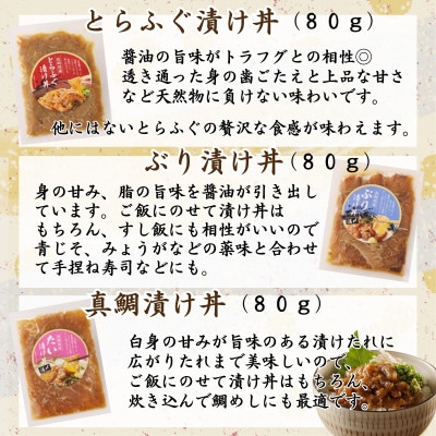 漁協直送!活〆海鮮漬け　6種(漬け丼と茶漬け味合わせ)