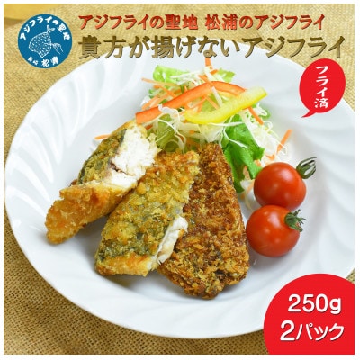 アジフライの聖地　松浦のアジフライ 貴方が揚げないアジフライ【フライ済み】250g×2パック