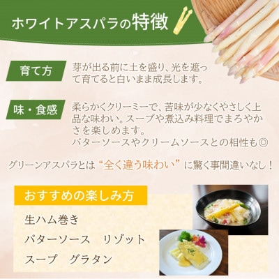 JR九州ファームのホワイトアスパラガス&グリーンアスパラガス L～2Lサイス 1kg