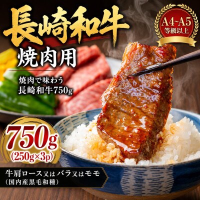 【A4～A5】長崎和牛焼肉用 750g(250g×3p)