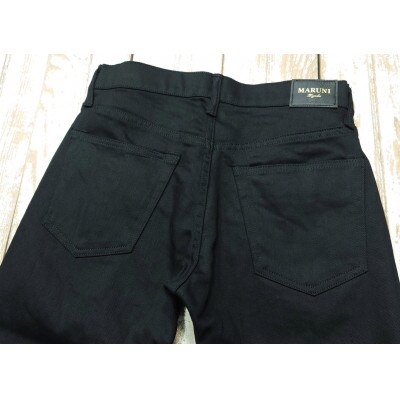 マルニジーンズ【W31/79cm】/ BSW1496BKR ストレッチジーンズ(ブラック)
