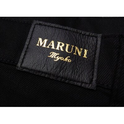 マルニジーンズ【W31/79cm】/ BSW1496BKR ストレッチジーンズ(ブラック)