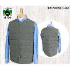マルニオリジナルの焚き火ライトダウンベスト【オリーブ】Lサイズ | ふるさと納税のお礼品