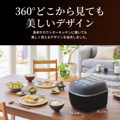 タイガー魔法瓶(TIGER) 炊飯器 5.5合 圧力IH式 JPI-X100KX