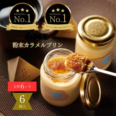 [6ヶ月定期便]究極のカラメルプリン【砂プリン】6個セット
