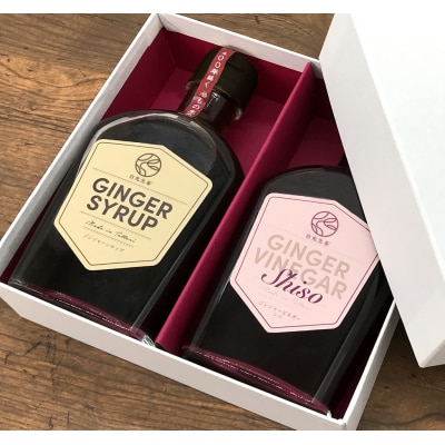 ジンジャーシロップ&ジンジャービネガーシソ 2本(各200ml×1本)セット