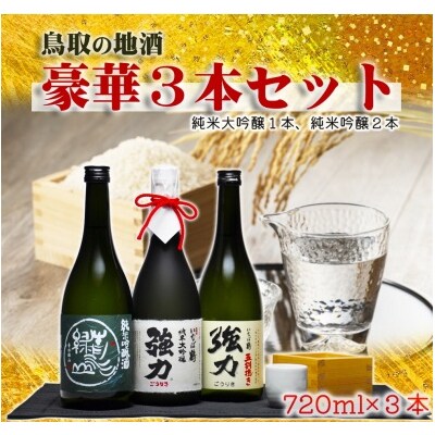 鳥取 日本酒 純米吟醸・純米大吟醸セット (720ml×3本) 青水緑山、いなば鶴