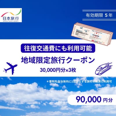 鳥取県鳥取市 日本旅行 地域限定旅行クーポン90,000円分