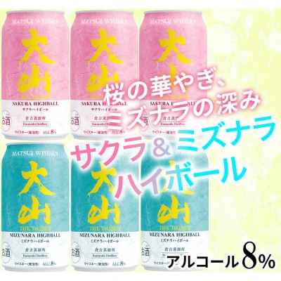マツイ 大山ハイボール サクラ・ミズナラ 飲み比べ350ml ×6本セット