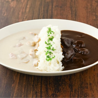 【白いカレー&知多牛使用カレー　2種食べ比べ】ホワイティースカレー&ブラックカレー知多牛　計6個