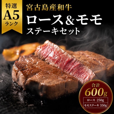 特選A5ランク 宮古島産和牛ロース&モモステーキセット 約600g(ロース250g・モモ350g)