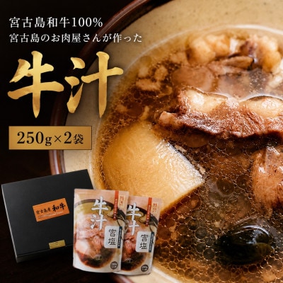 宮古島和牛100% 宮古島のお肉屋さんが作った牛汁250g×2袋