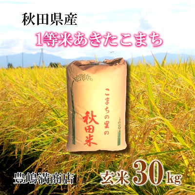 令和4年産「秋田県産1等米あきたこまち 玄米30kg」豊嶋満商店 | お礼品詳細 | ふるさと納税なら「さとふる」