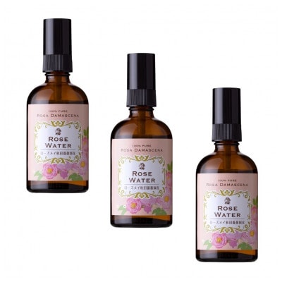 秋田薔薇園産 純粋ローズウォーター3本セット