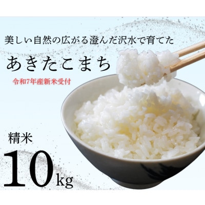 秋田県大仙市産 沢水で育てた あきたこまち【精米】10kg　(令和7年10月上旬以降発送予定)