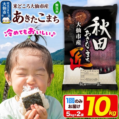 《令和7年産》【無洗米】秋田県大仙市産 あきたこまち 10kg(5kg×2)1回のみお届け