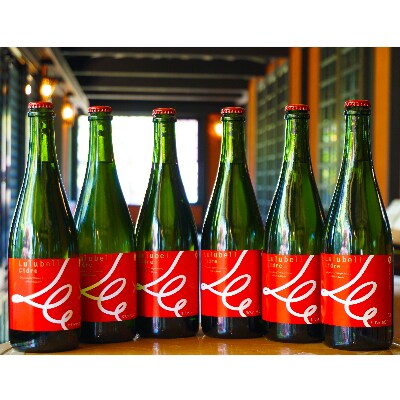 【微発泡大人の辛口シードル】信州産完熟リンゴ100%ルルベルシードル　750ML×6本