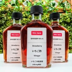 【いちご酢】信州安曇野で実ったいちご酢 200ml&times;3本 ストロベリー ビネガー