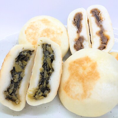 【冷凍】安曇野　手作りおやき　野沢菜×8個　なす×7個　15個セット