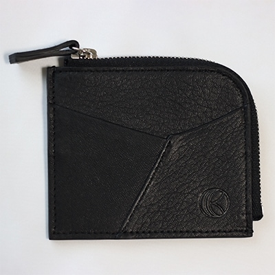 『訓』 KUN / エゾシカ革 カードウォレット(黒)
