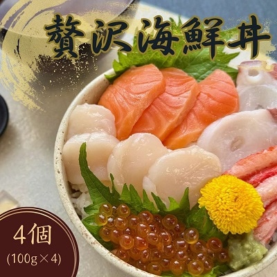【北海道北見市加工】贅沢海鮮丼4個入りセット