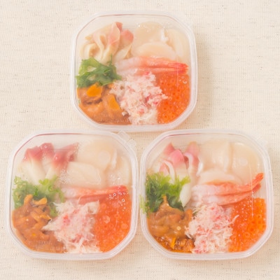 プレミアム6色 海鮮丼 10食セット 【ズワイガニ、ウニ、いくら、ホタテ、エビ、ホッキ】北見市加工