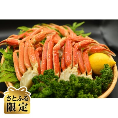 【さとふる限定】2代目漁師の厳選した活〆茹でズワイ蟹脚約1kg