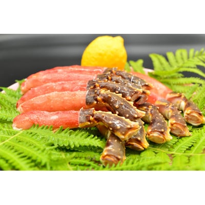 【毎月定期便】2代目漁師の生冷タラバポーション1kg・お刺身帆立500g・いくら2瓶全3回