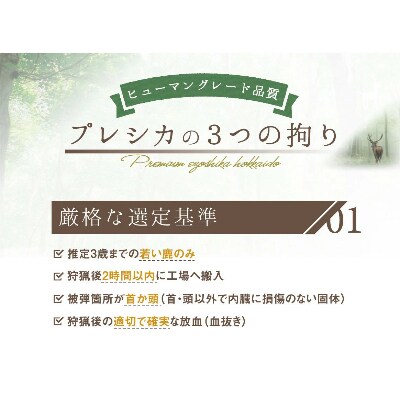 2023年3月発送開始『定期便』プレシカ ドッグフード 鹿肉モモ肉ぶつぎり 200g×10袋 全6回