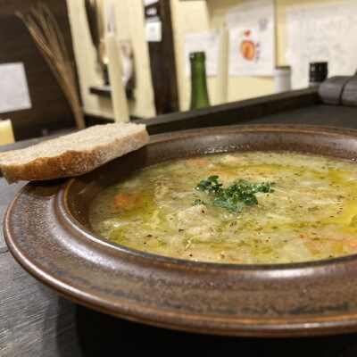 置戸産白花豆のスープ・ド・ガルビュール(1人前)【フランス料理でワインとマリアージュ】